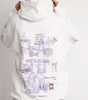 Hoddie color marfil con estampado Morado