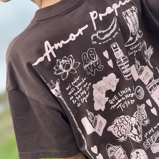 Camiseta amor propio café