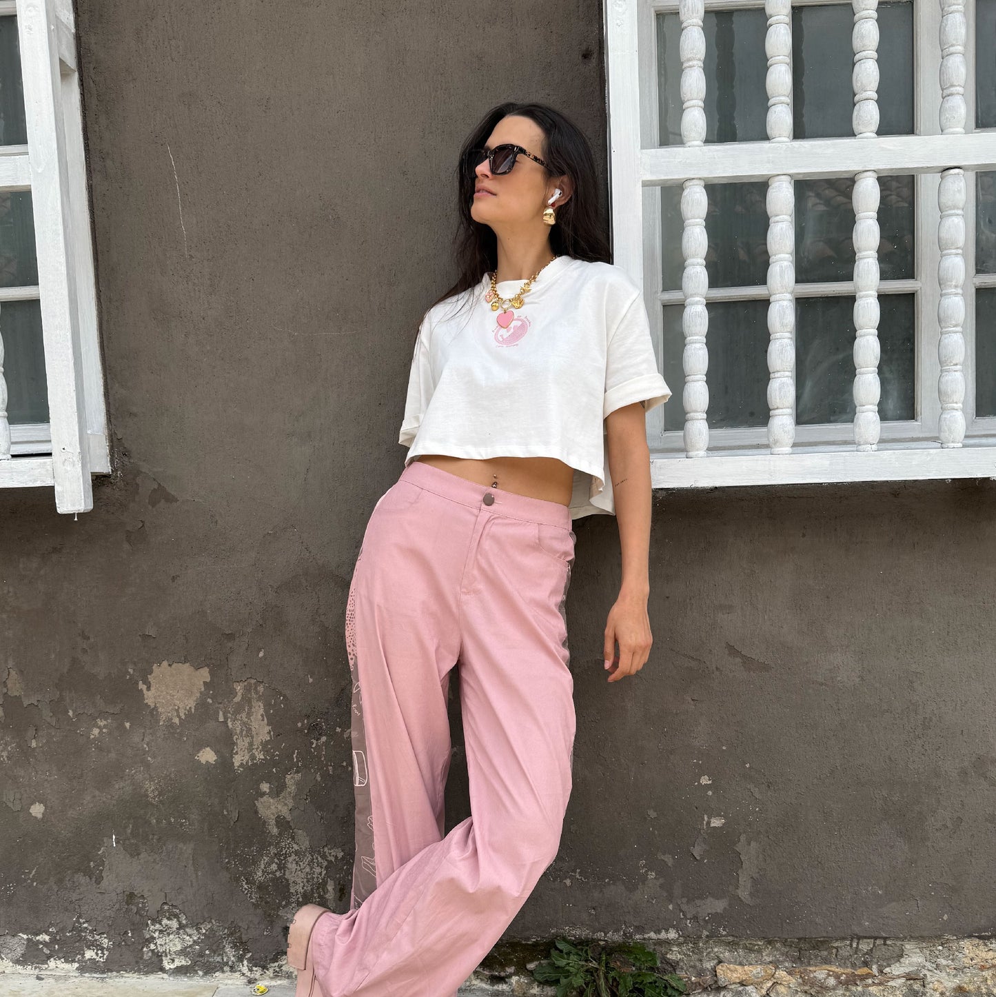 Camiseta Crop Top blanca