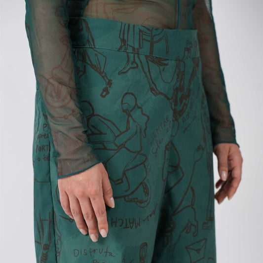 Pantalon Verde Esmeralda