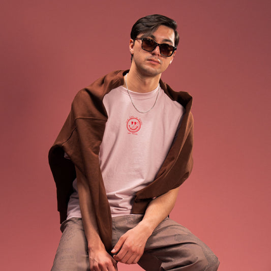 Camiseta Palo rosa estampado Rojo