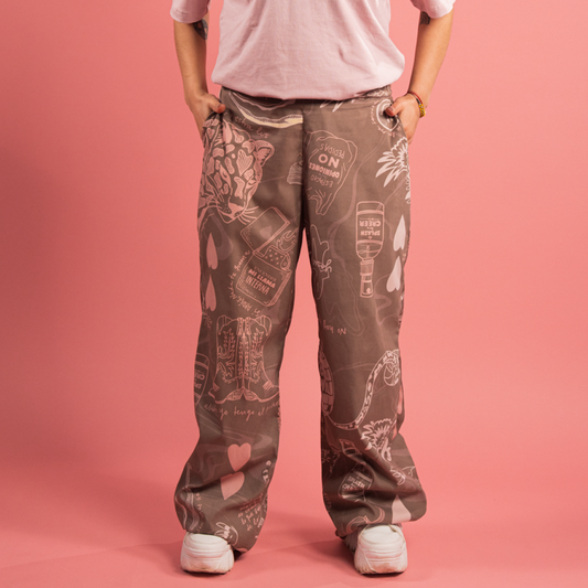 Pantalón Café Rosado