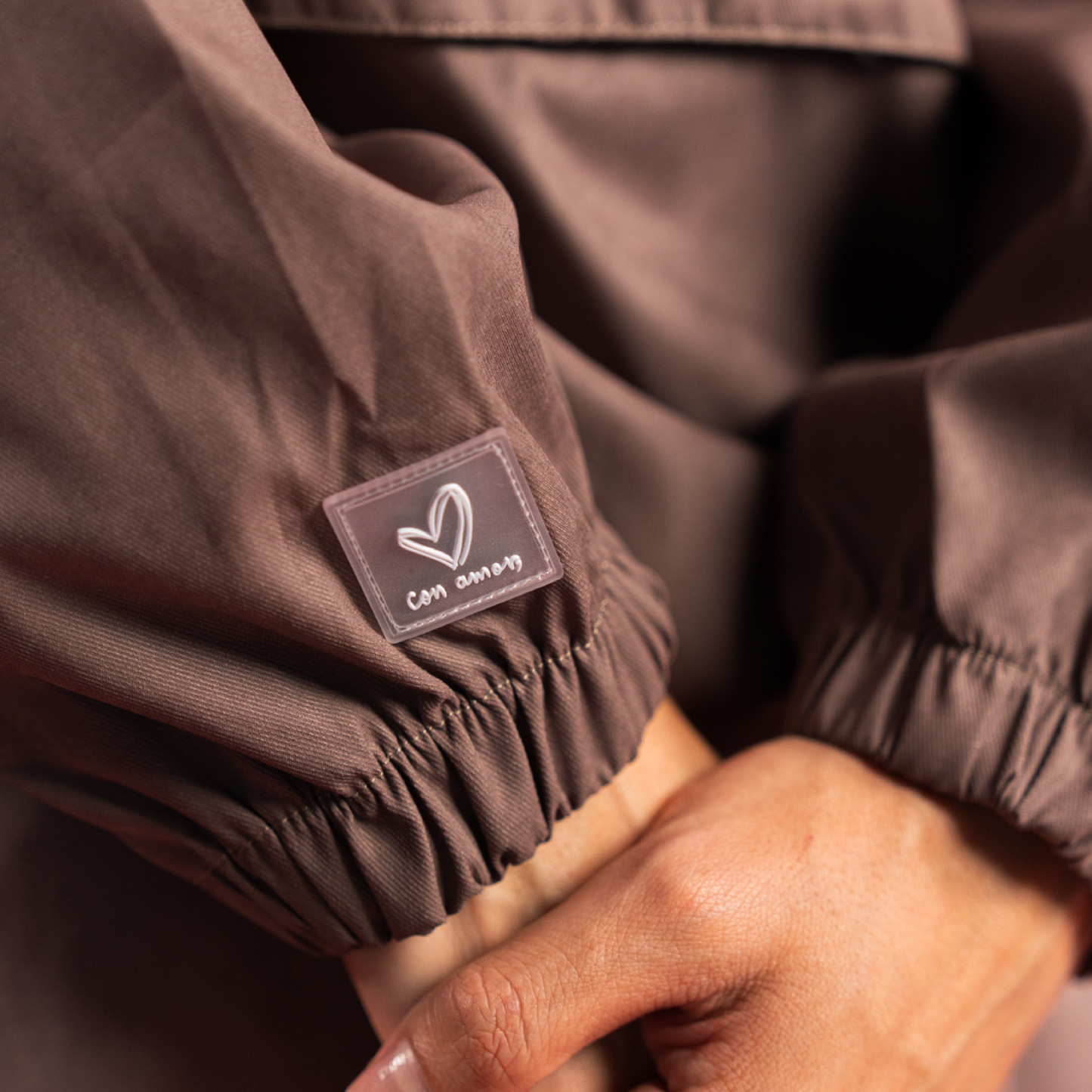 Chaqueta Rompevientos Café