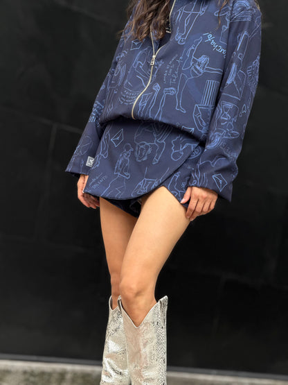 Falda Short Azul Noche