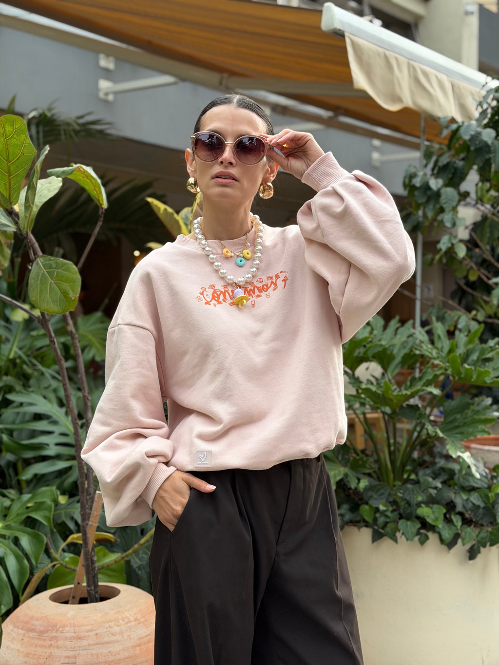 Crewneck algodón de azúcar