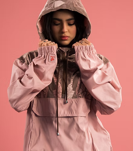 Chaqueta Rompevientos Rosada