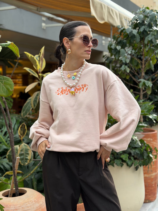 Crewneck algodón de azúcar