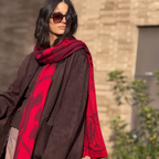 Bufanda Maxi  amor propio en Rojo
