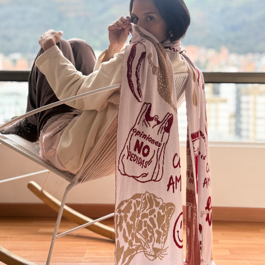 Bufanda Maxi amor propio tres tonos