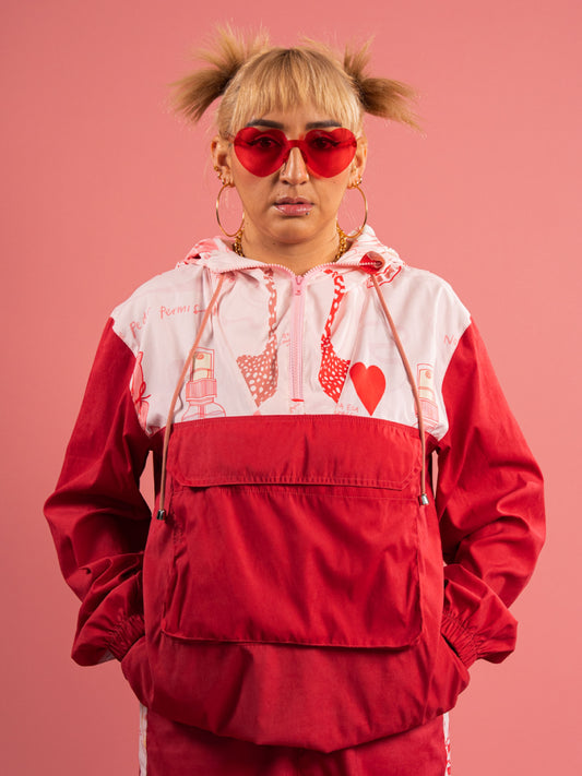 Chaqueta Rompevientos Roja
