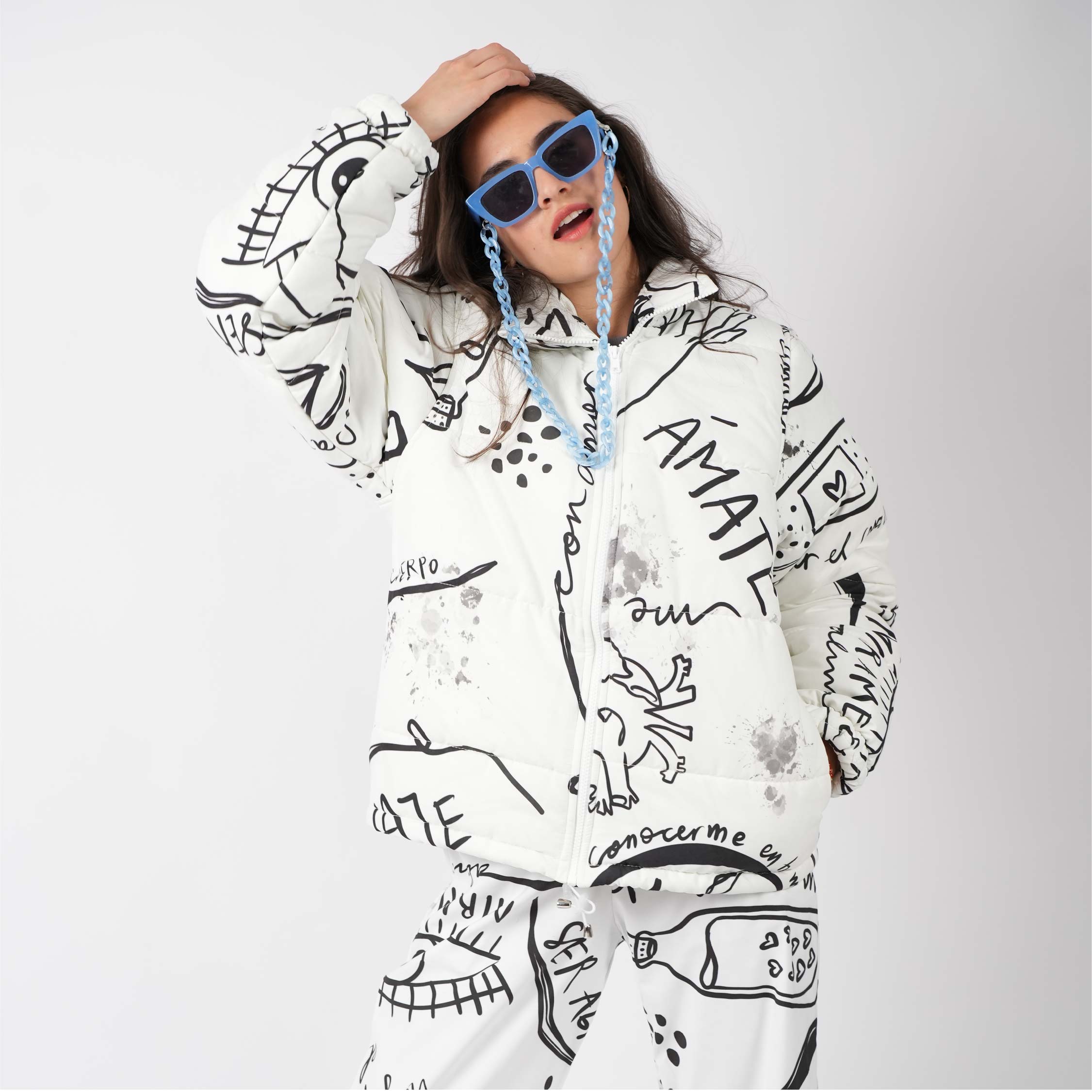 Chaqueta Puffer Blanca