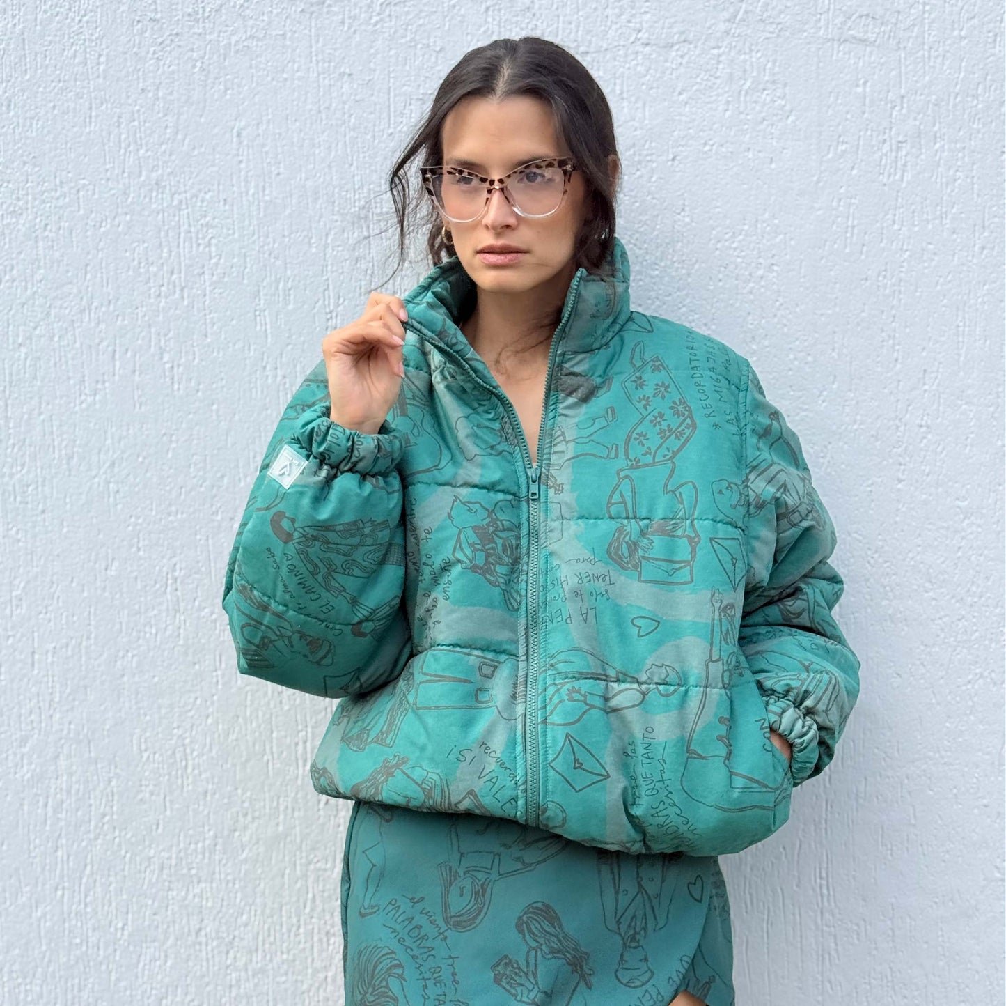 Puffer Verde Esmeralda