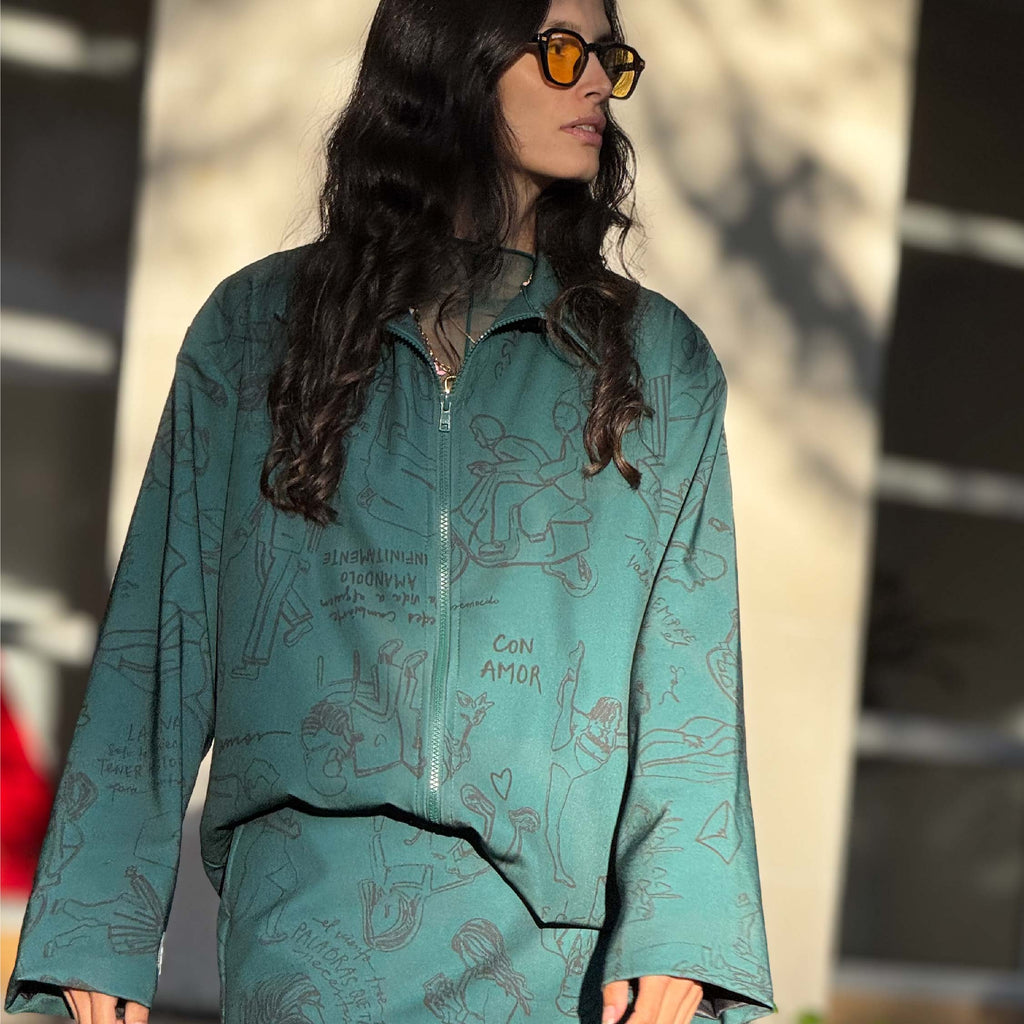 Chaqueta Liviana Verde Esmeralda