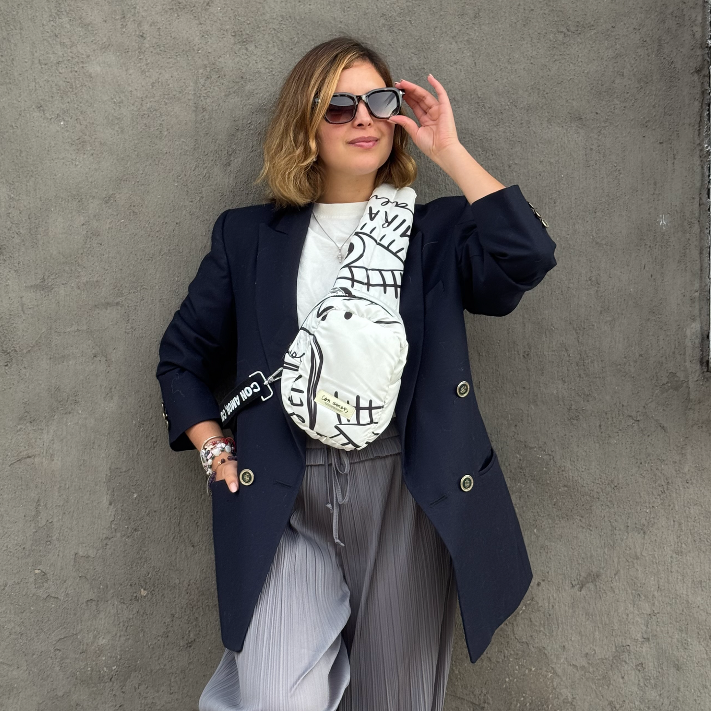 Manos libre Puffer blanco