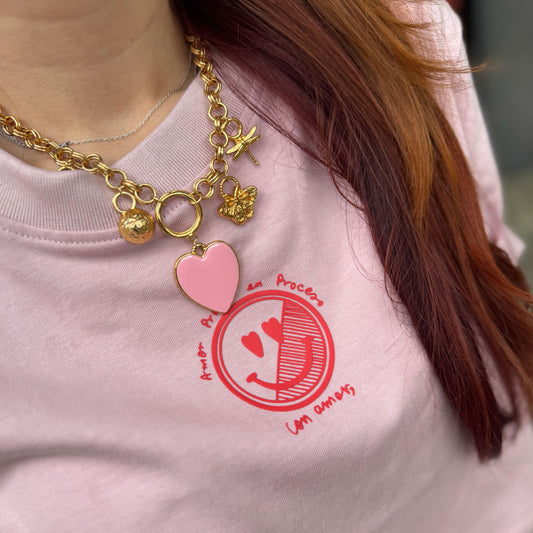 Camiseta Crop top Rosada