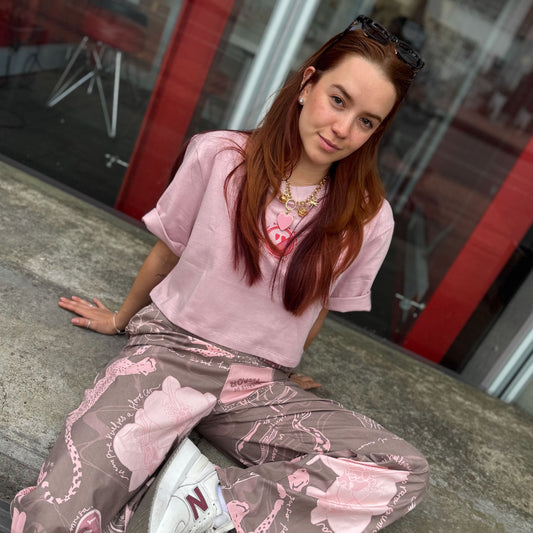 Camiseta Crop top Rosada