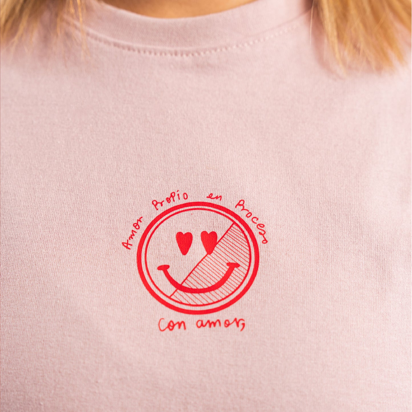 Camiseta Palo rosa estampado Rojo