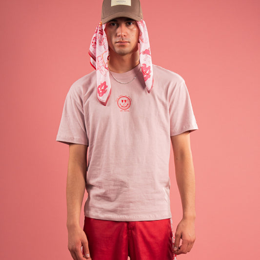 Camiseta Palo rosa estampado Rojo