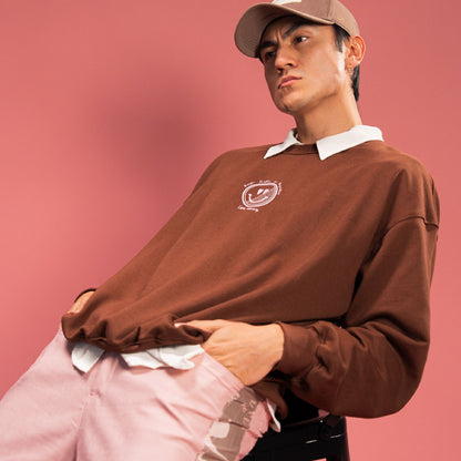 Crewneck café estampado rosado
