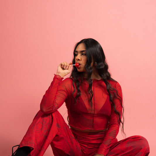 Top corto Mersh Rojo