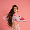 Top corto Mersh Rosado