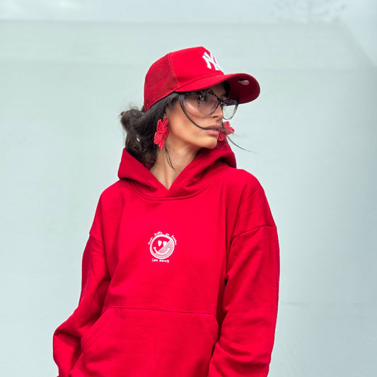 Sudadera con capucha roja