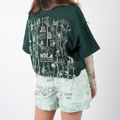 Falda short verde menta