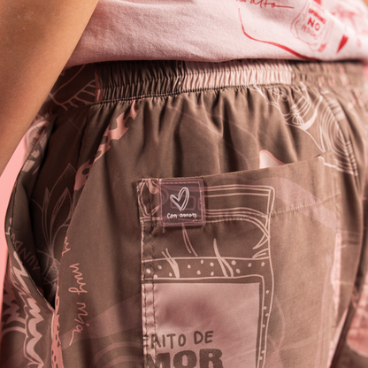 Pantalón Café Rosado